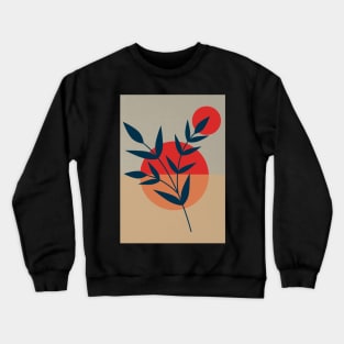 Abstract Minimal Plant Leaves Graphic Art Print Crewneck Sweatshirt